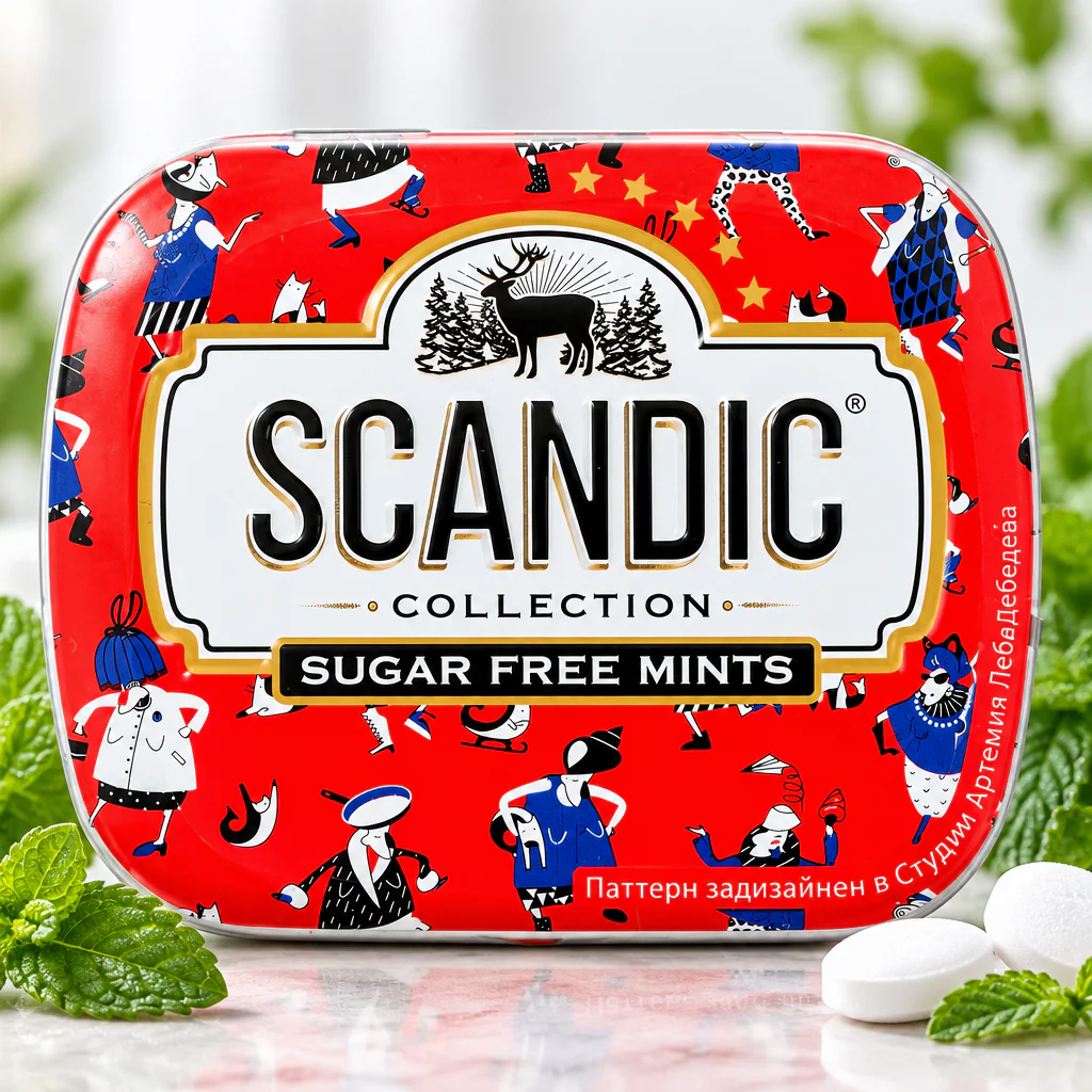Конфеты SCANDIC клубничный микс 14г 1/18 (Россия)